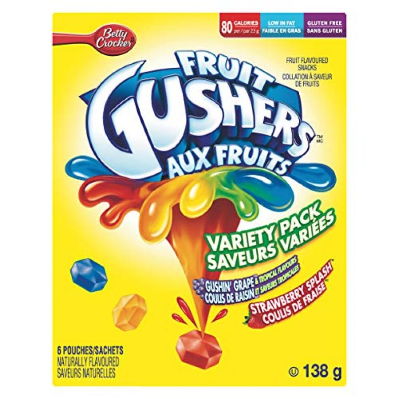 Betty Crocker Gushin Grape/Strawberry Gushers, 6Count — Deals from