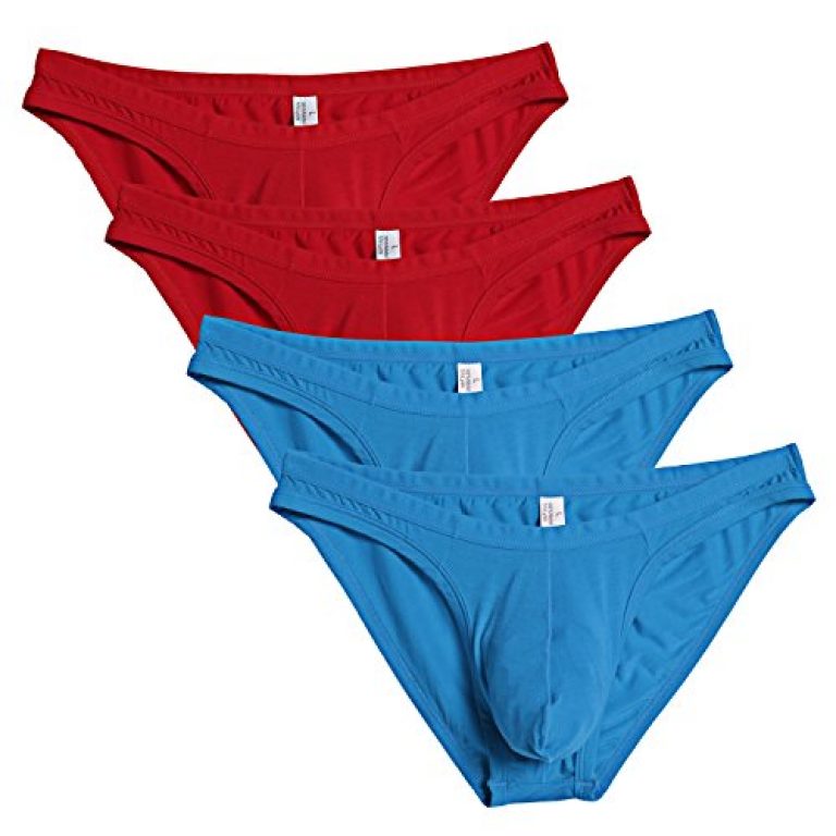 Ekouaer Men's Micromodal Low Rise Sexy Bikini Briefs 4 Pack — Deals ...