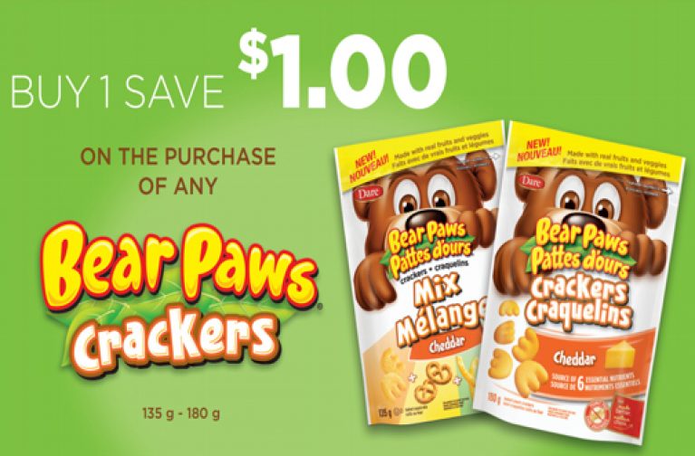 Dare Bear Paws Crackers Coupon — Deals from SaveaLoonie!