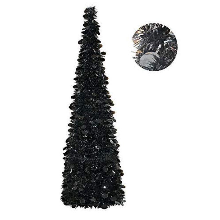 5' Slim Black Tinsel PopUp Christmas Tree — Deals from SaveaLoonie!