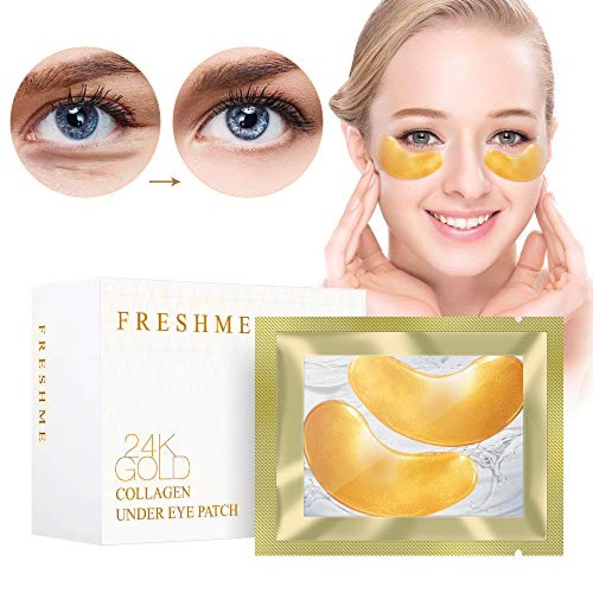Crystal 24K Gold Collagen Eye Pads 20 Pairs — Deals from SaveaLoonie!