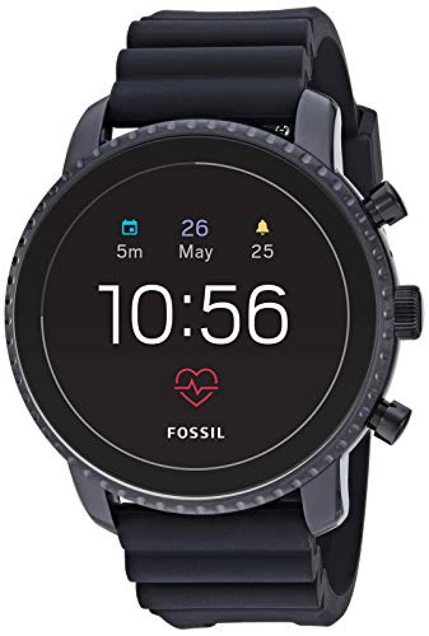 Fossil Men's Gen 4 Explorist HR Stainless Steel Touchscreen Smartwatch ...
