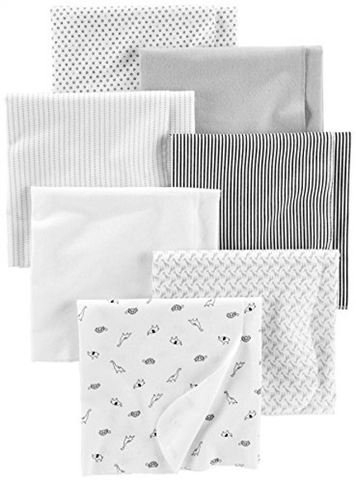 Simple Joys by Carter's Baby 7Pack Flannel Receiving Blankets, Grey