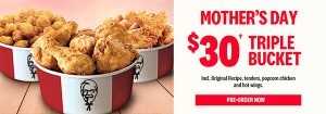 kfc mother's day special