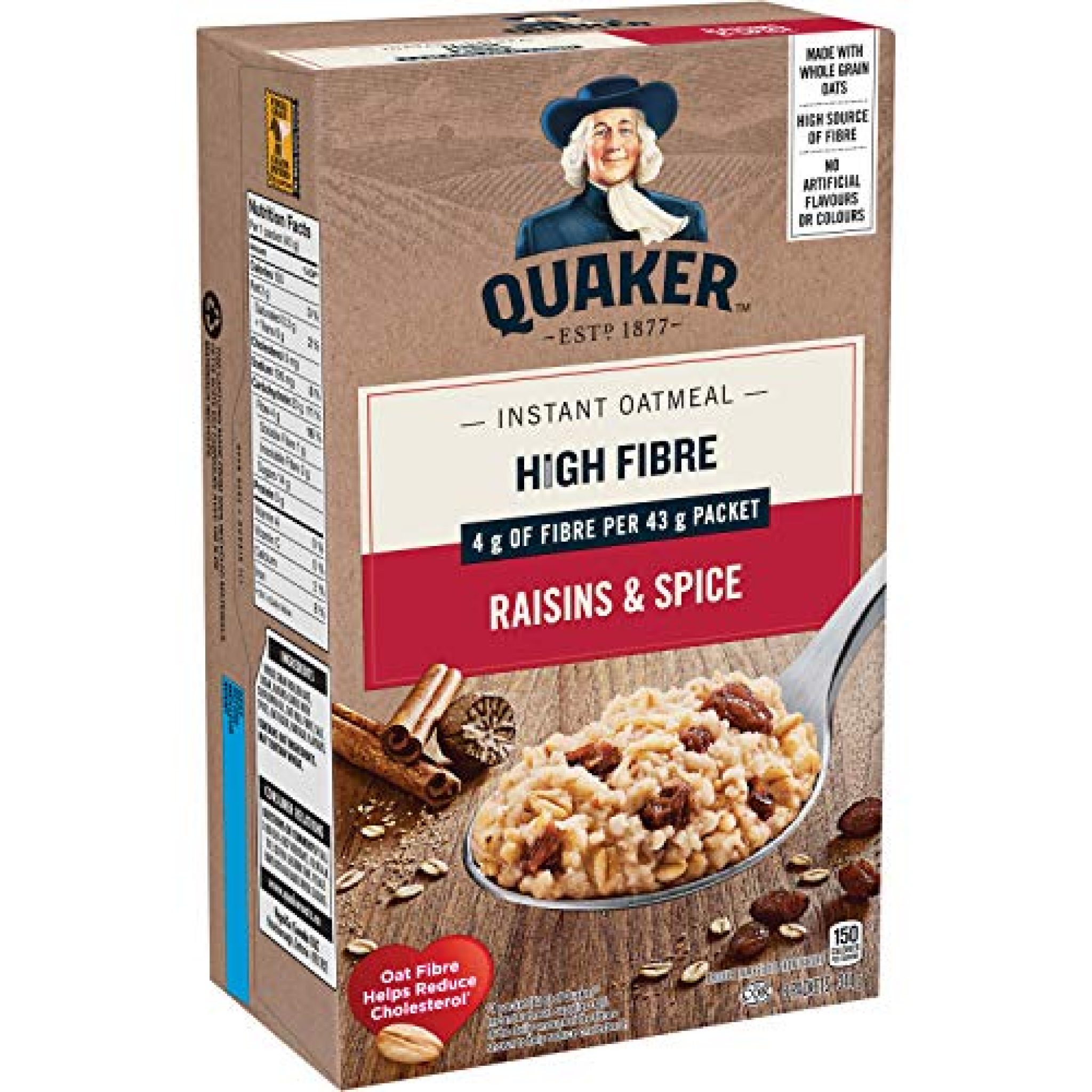 Quaker Instant Oatmeal, High Fibre, Raisins & Spice — Deals from SaveaLoonie!