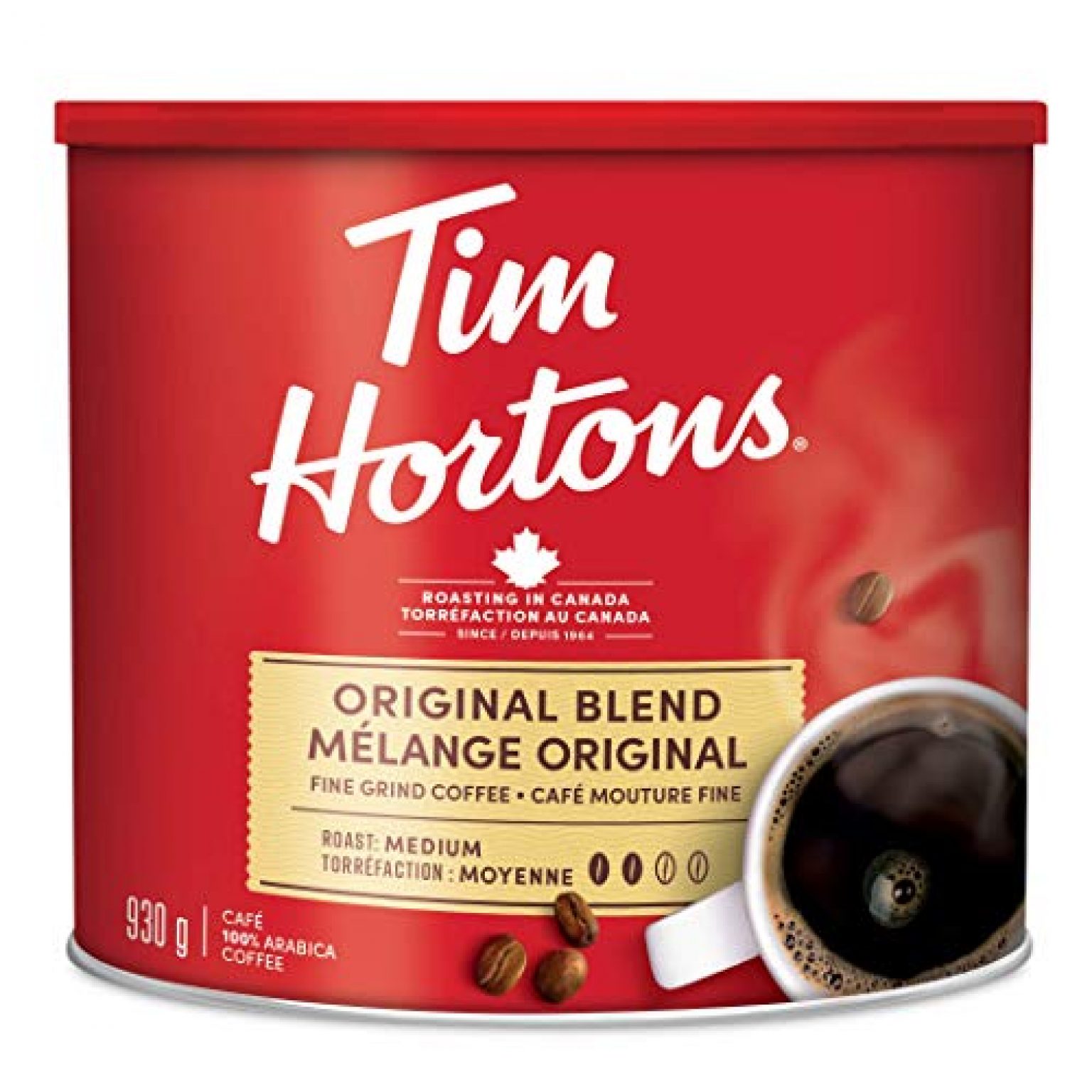Tim Hortons Original Coffee, Fine Grind, Medium Roast, 930g — Deals