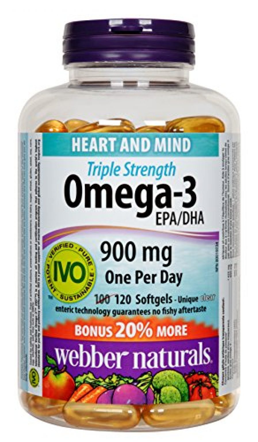 Webber Naturals Triple Strength Omega3, 900 Mg, 120 count — Deals from