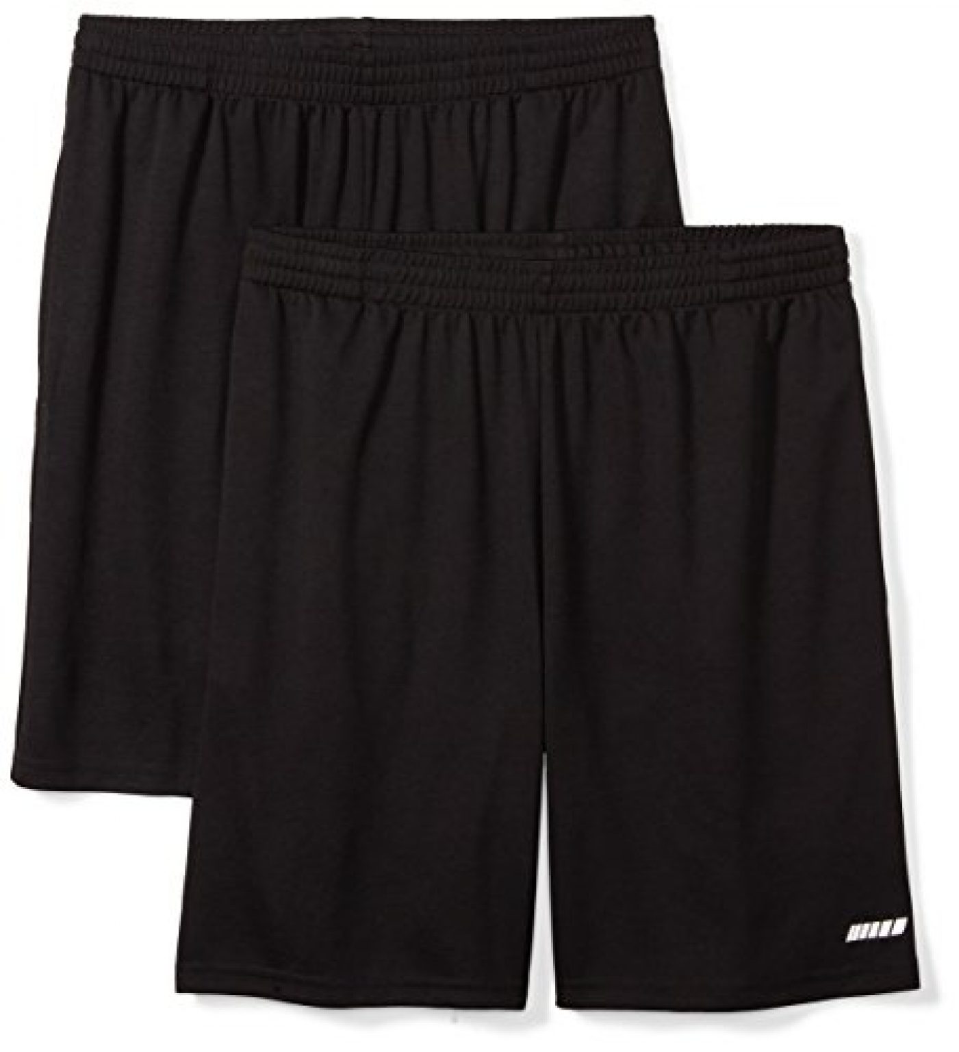 Amazon Essentials Men’s 2-Pack Loose-Fit Performance Shorts, Black ...