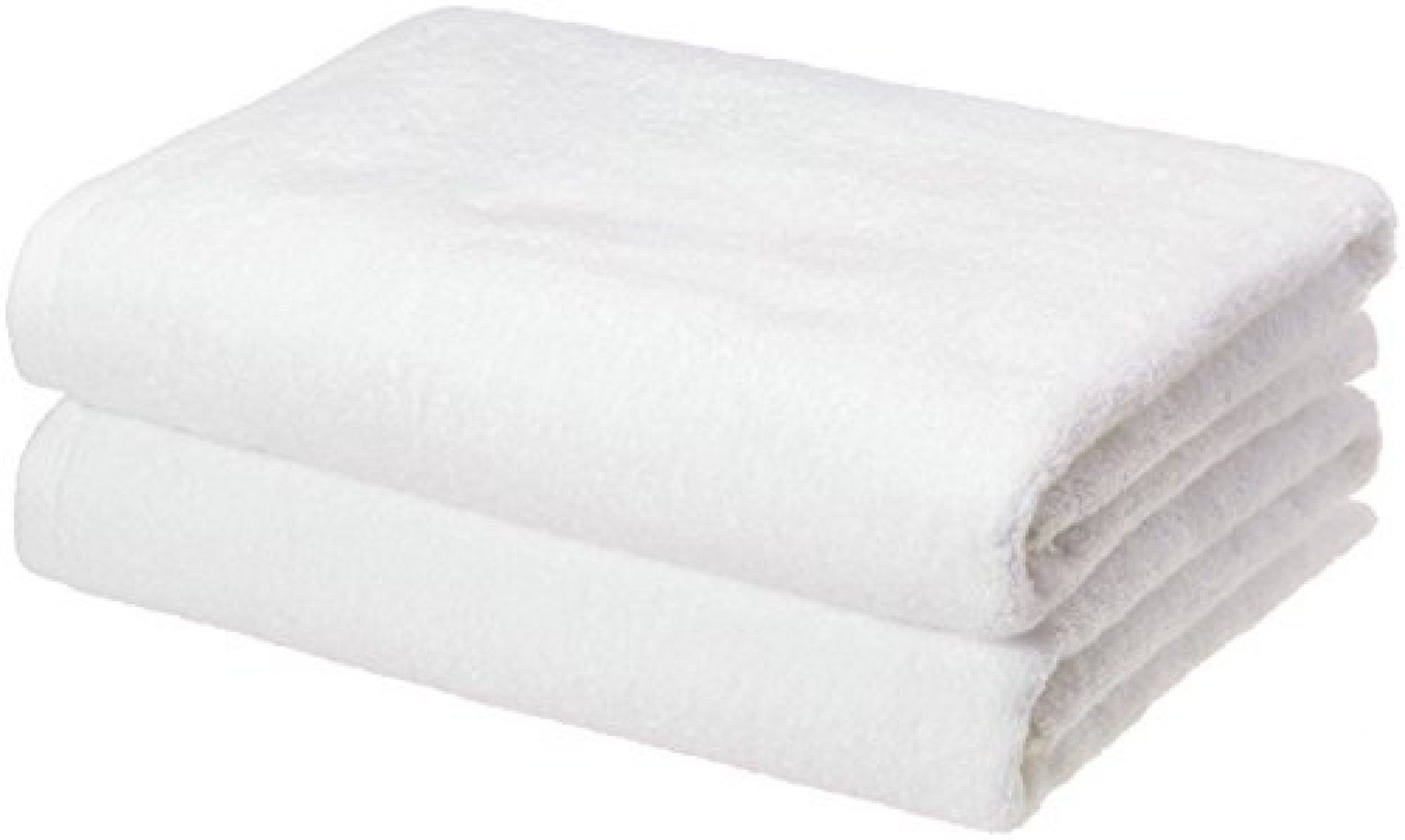 AmazonBasics QuickDry Bath Towels, Set of 2, White — Deals from