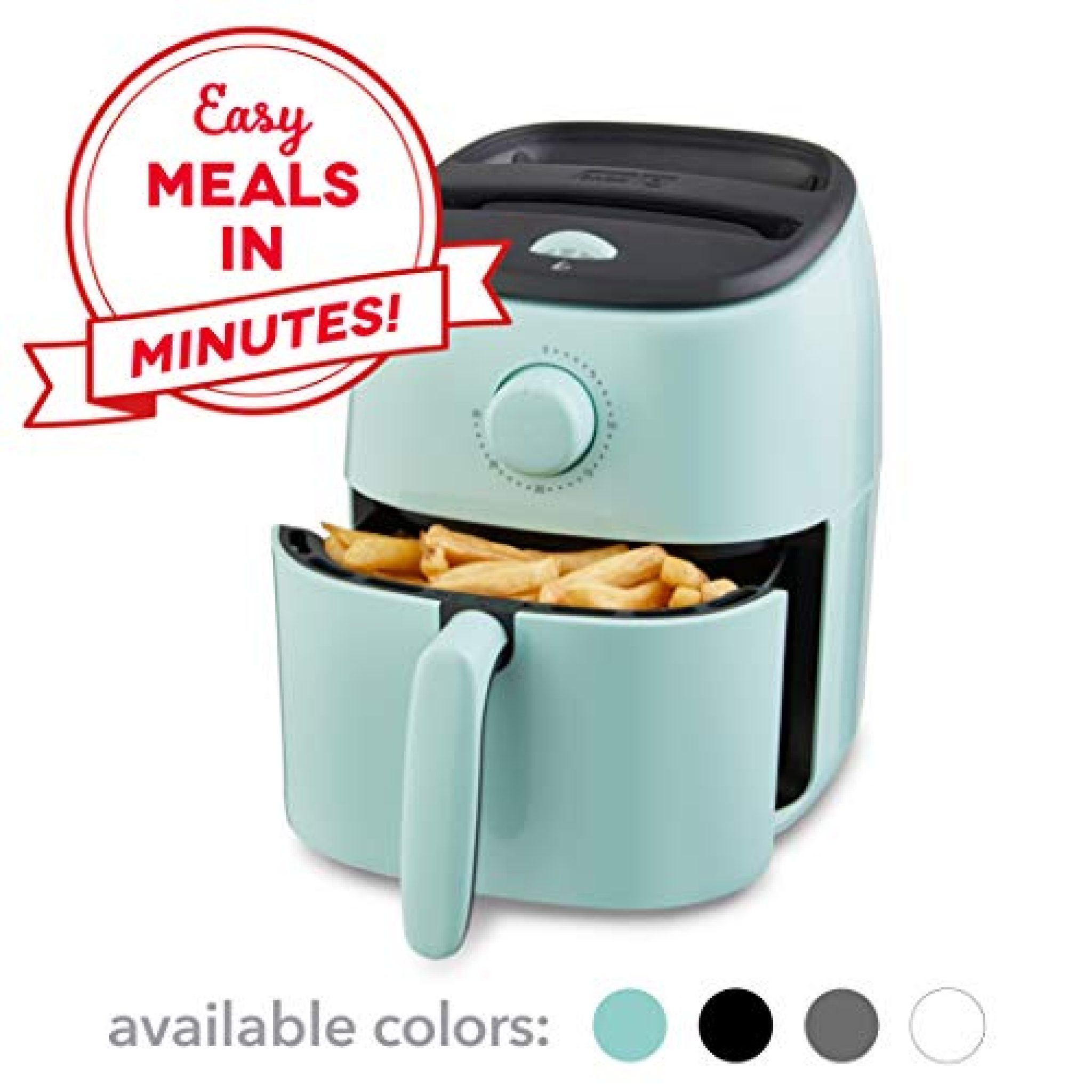 Dash Tasti Crisp Electric Air Fryer + Oven Cooker, 2.6Qt, Aqua — Deals