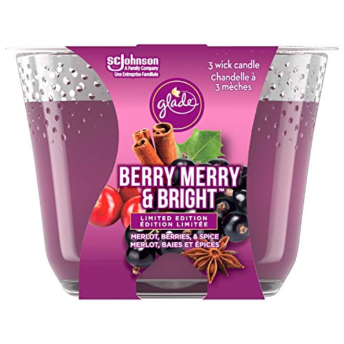 Glade Holiday Triple Wick Candle – Berry Merry & Bright