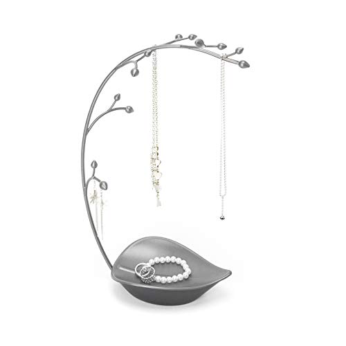 Umbra Orchid Jewelry Organizer and Necklace Holder with Built-In Dish