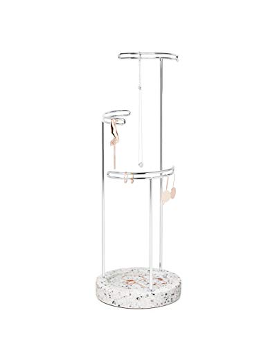 Umbra Tesora Jewelry Organizer Jewelry Stand, Terrazzo