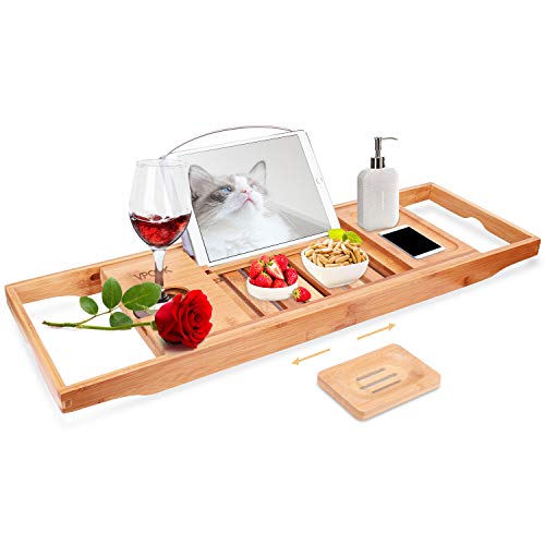 VPCOK Bamboo Bathtub Tray