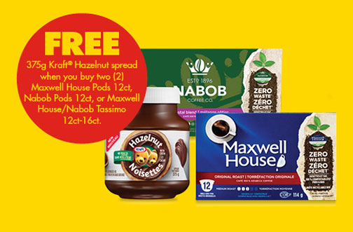 B2G1 Free Maxwell House, Nabob & Kraft Coupon