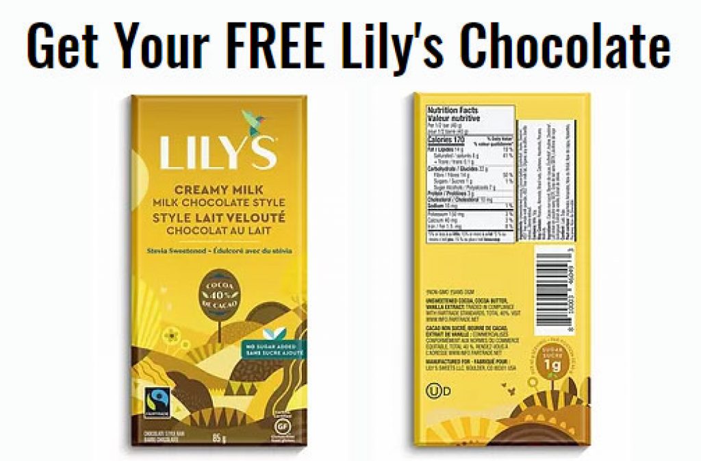 free lily's chocolate