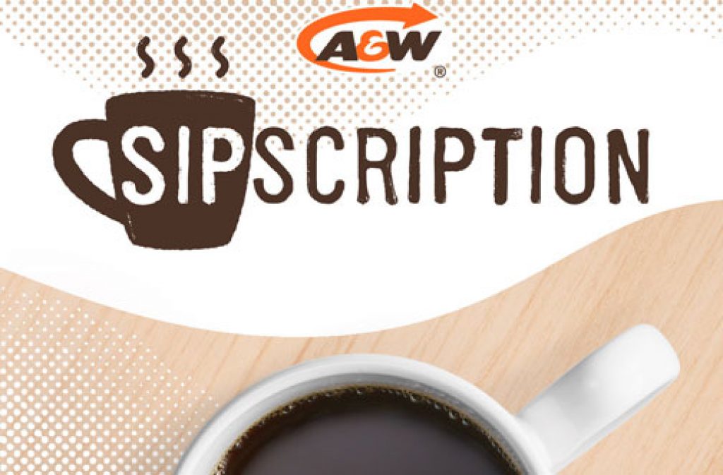 free a&w coffee sipscription