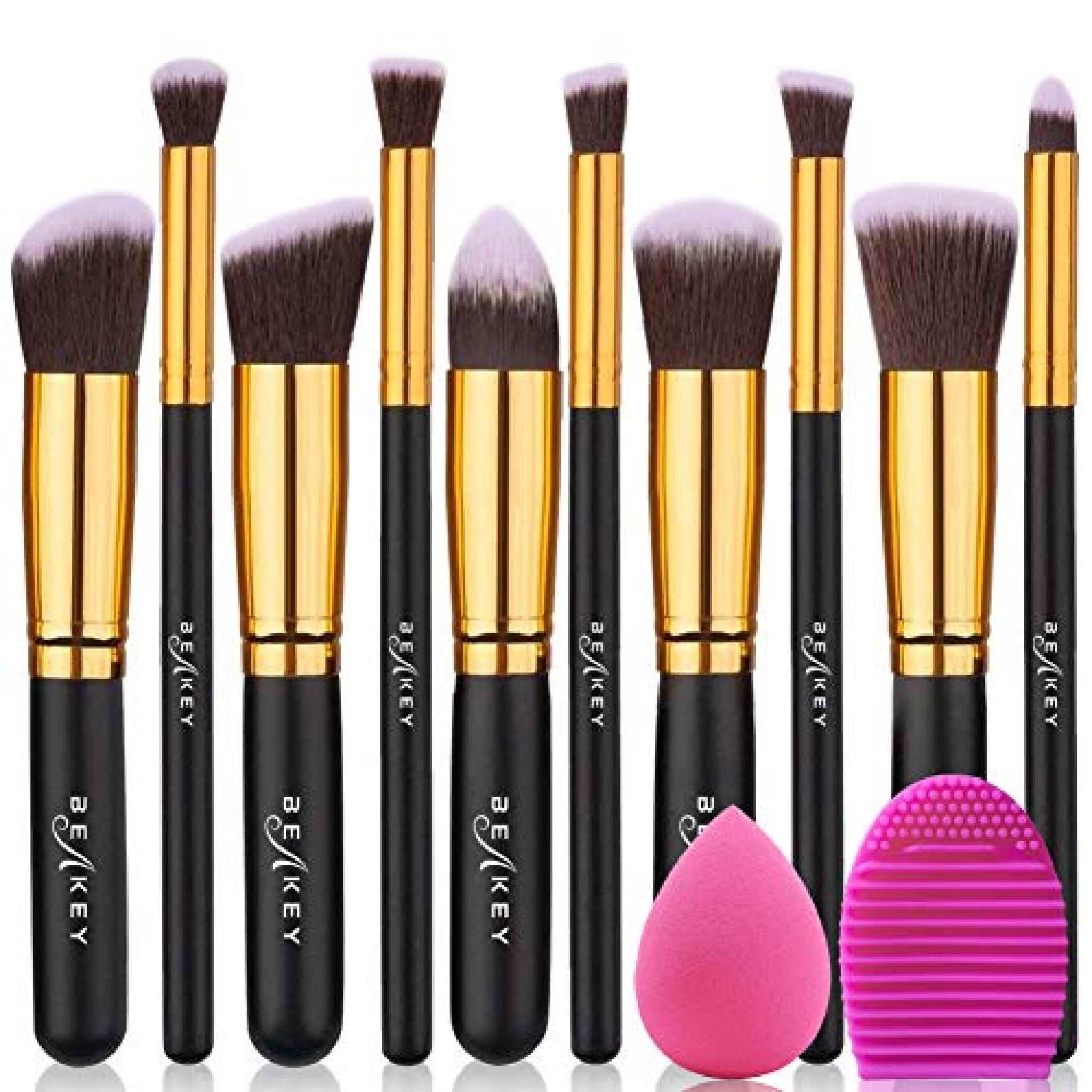 BEAKEY Makeup Brush Set with Blender Sponge and Brush Egg — Deals from