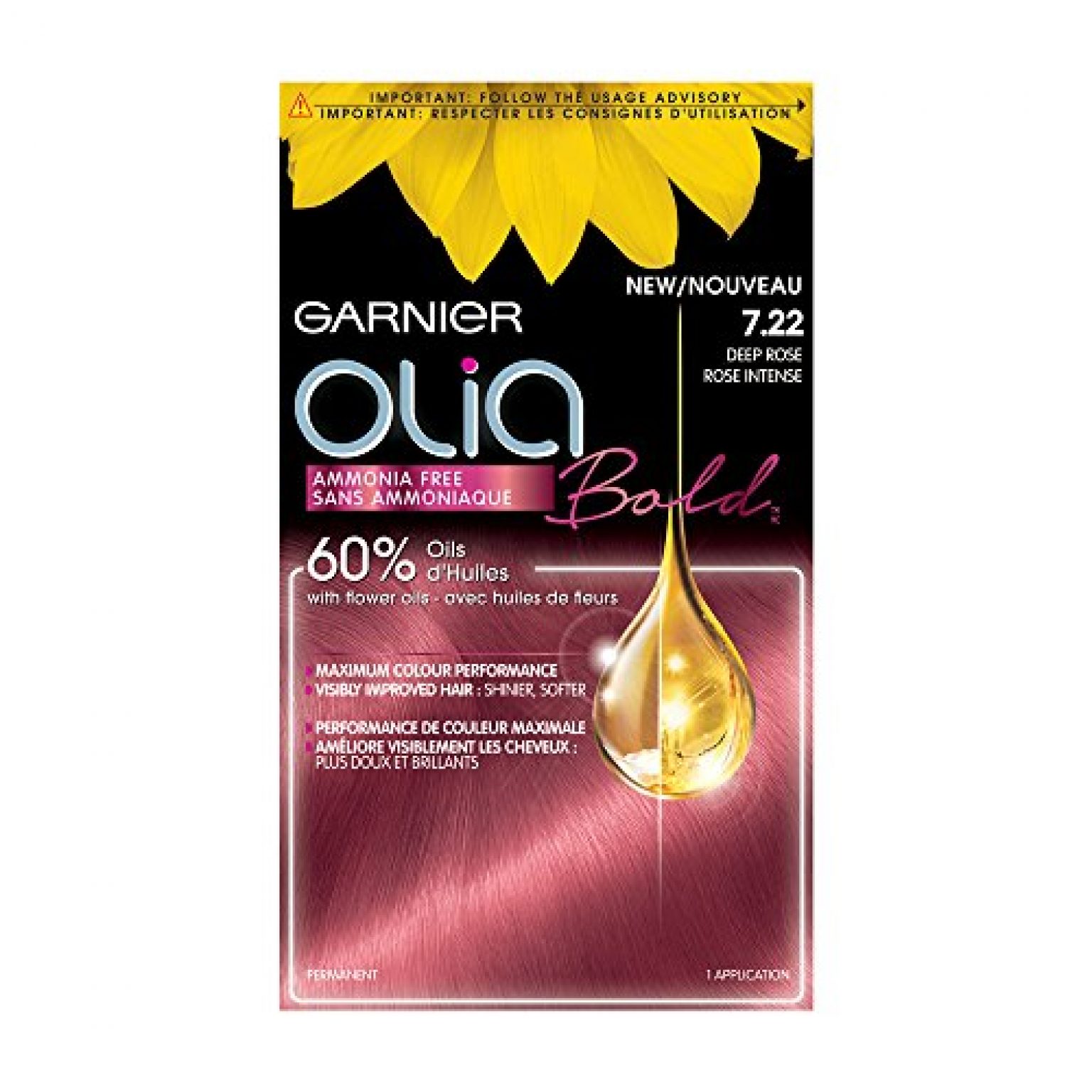 Garnier Olia Ammonia Free Hair Color, Intense Rose (7.22) — Deals from