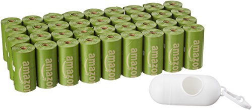 AmazonBasics Enhanced Dog Waste Bags with Dispenser and Leash Clip – 540 Count, Brazilian Mango Scented