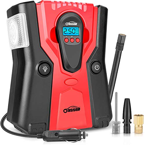 Oasser Portable Tire Inflator with 120W Detachable Digital Pressure Gauge