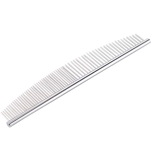 7 1/2 Inch Pet Stainless Steel Grooming Comb, Curve Comb
