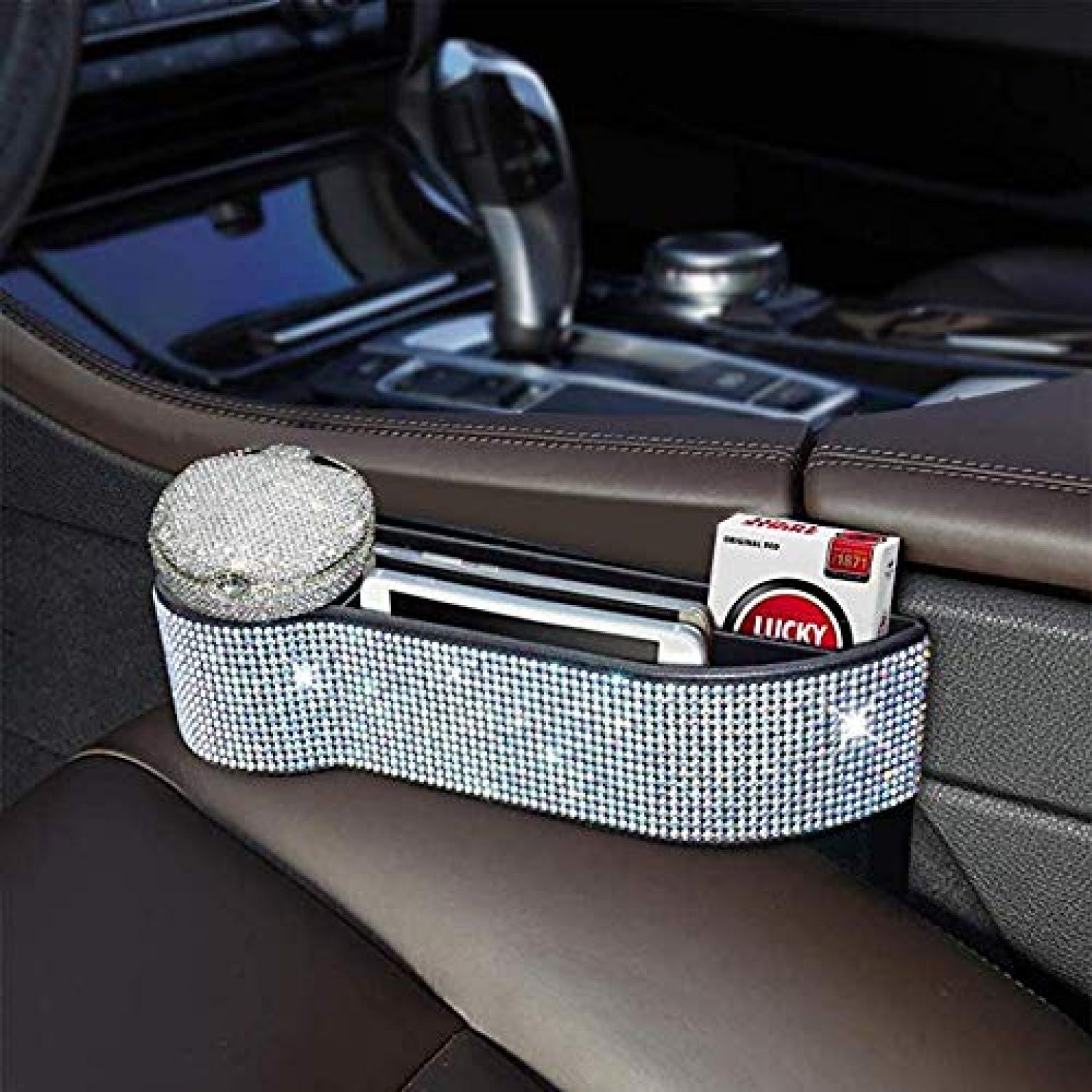 eing Car Seat Side Drop Organizer, Bling Car Seat Pockets with Cup ...