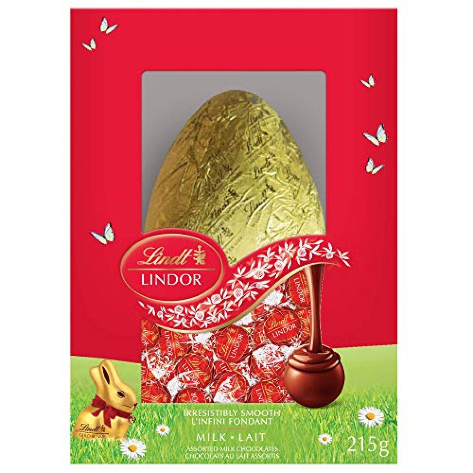 Lindt Lindor Milk Chocolate Easter Egg Gift Box, 215g — Deals from