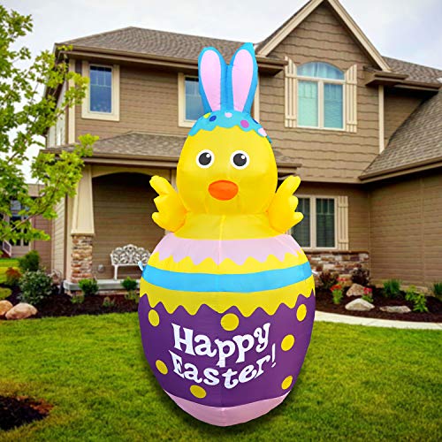 SEASONBLOW 5 FT LED Inflatable Easter Chick — Deals from SaveaLoonie!