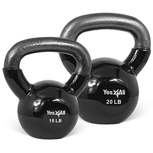 Yes4All Combo Special: Vinyl Coated Kettlebell Weight Sets