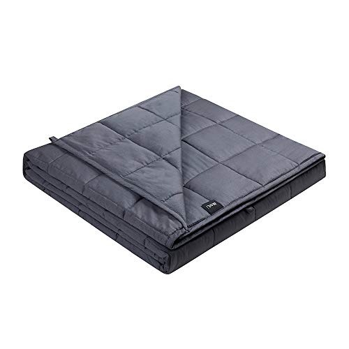 ZonLi Weighted Blanket 12lbs Twin, ( 48”x72” Dark Grey)