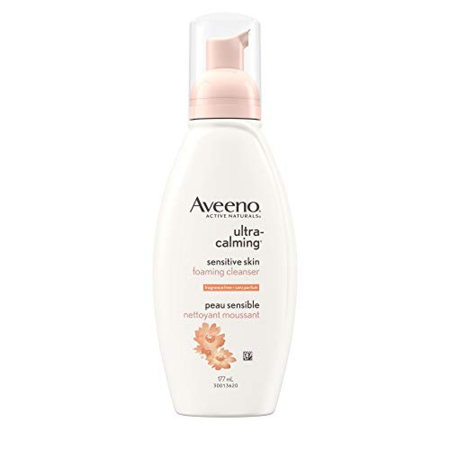 Aveeno Ultra Calming Foaming Face Wash and Makeup Remover, 177 mL