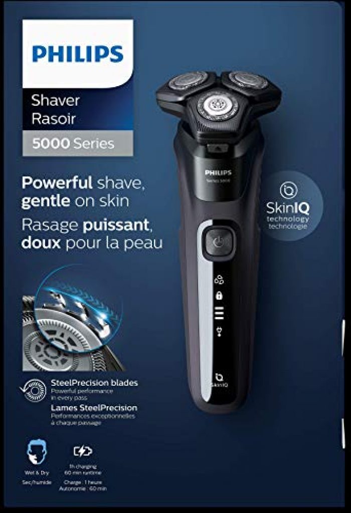 Philips Series 5000 Wet and Dry Shaver with charging Stand, S5588/25, 1