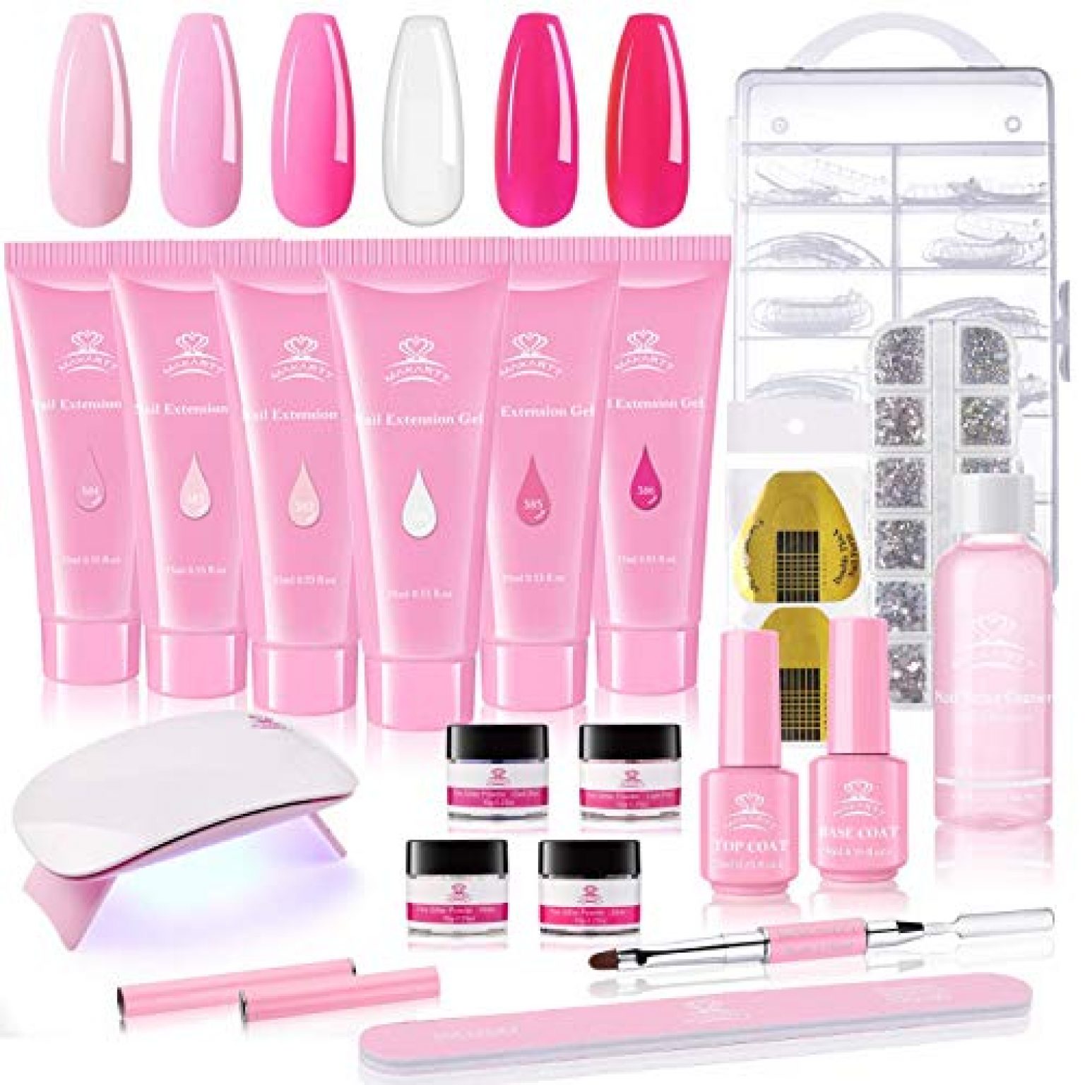 Makartt Pink & Bling Poly Nail Extension Gel Kit — Deals from SaveaLoonie!