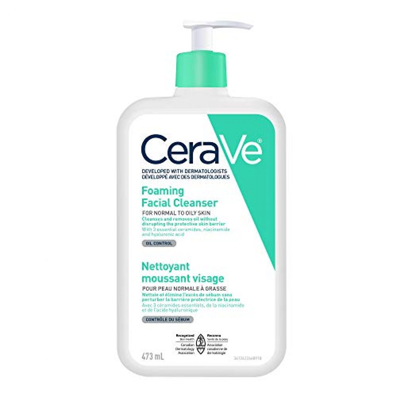CeraVe Foaming Facial Cleanser, Daily Face Wash with Hyaluronic Acid