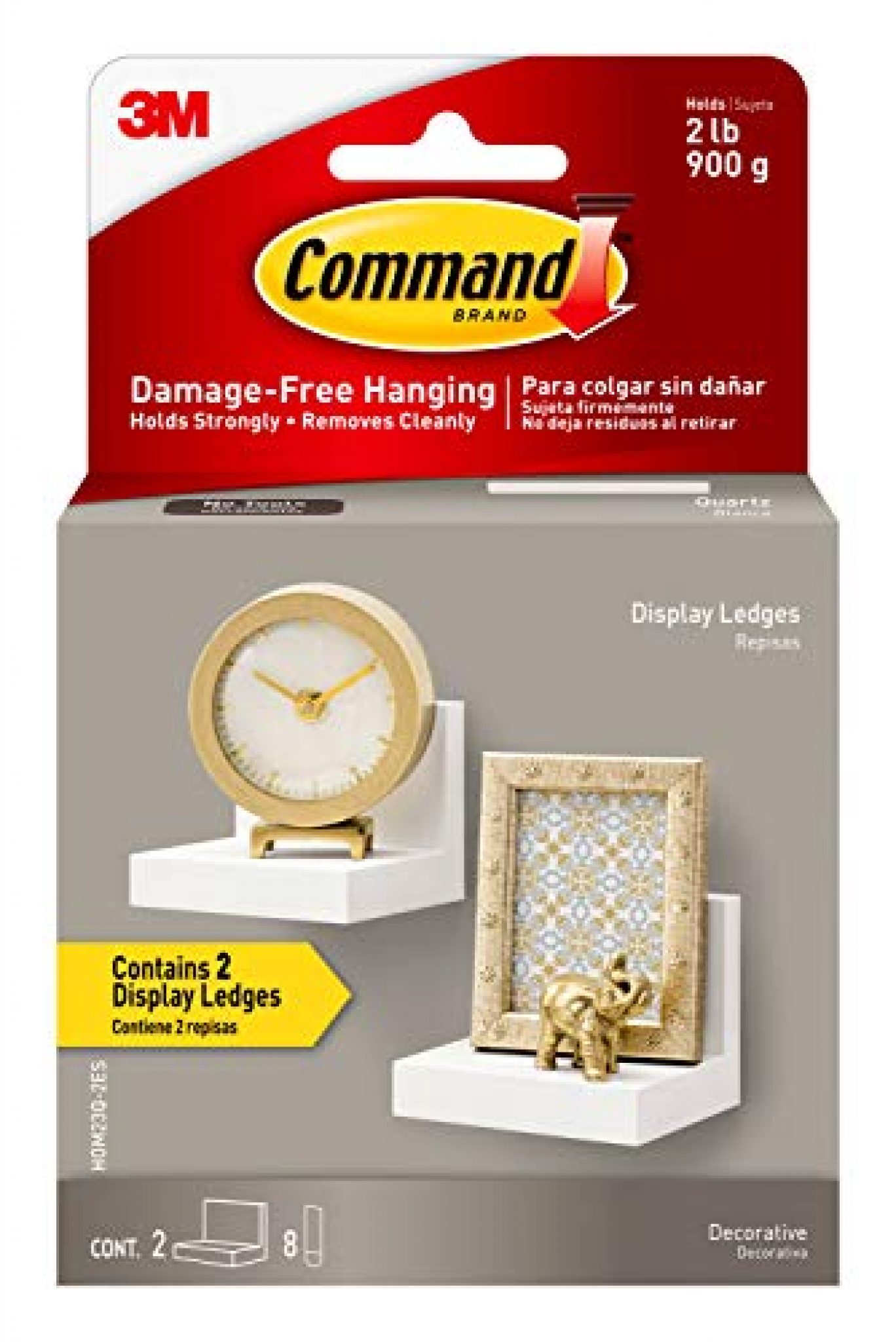 Command Display Floating Wall Shelves, 2 Ledges 8 Strips, Quartz — Deals from SaveaLoonie!