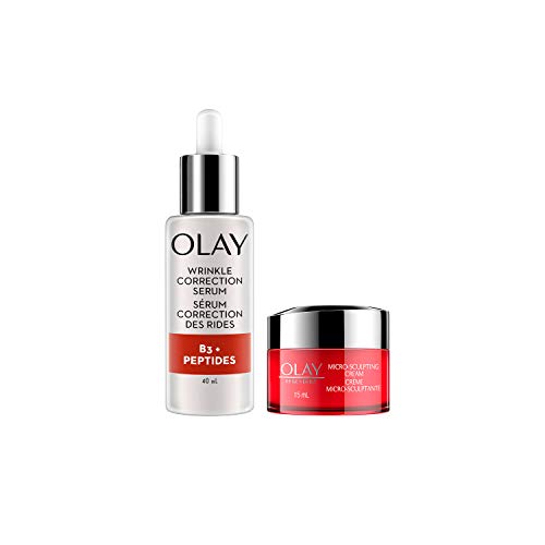 Olay Serums Wrinkle Correction Serum & Olay Regenerist Micro-Sculpting Face Moisturizer 15ML