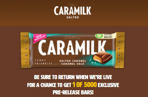 5000 Free Caramilk Salted Chocolate Bars
