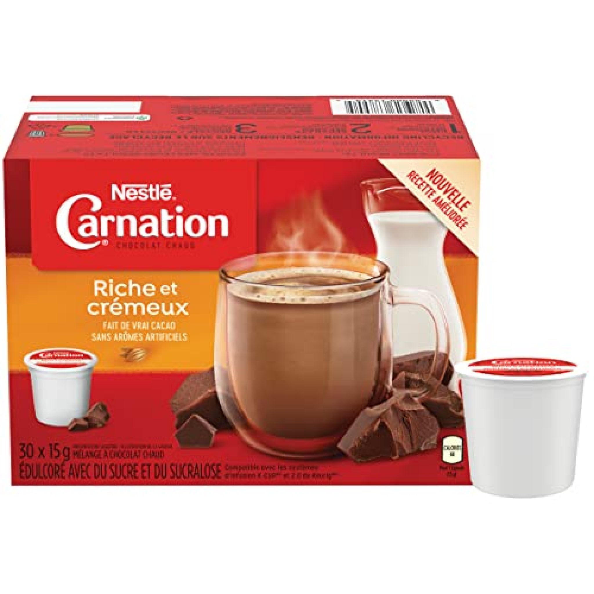 Carnation Hot Chocolate, Rich and Creamy, Keurig KCup Compatible Pods