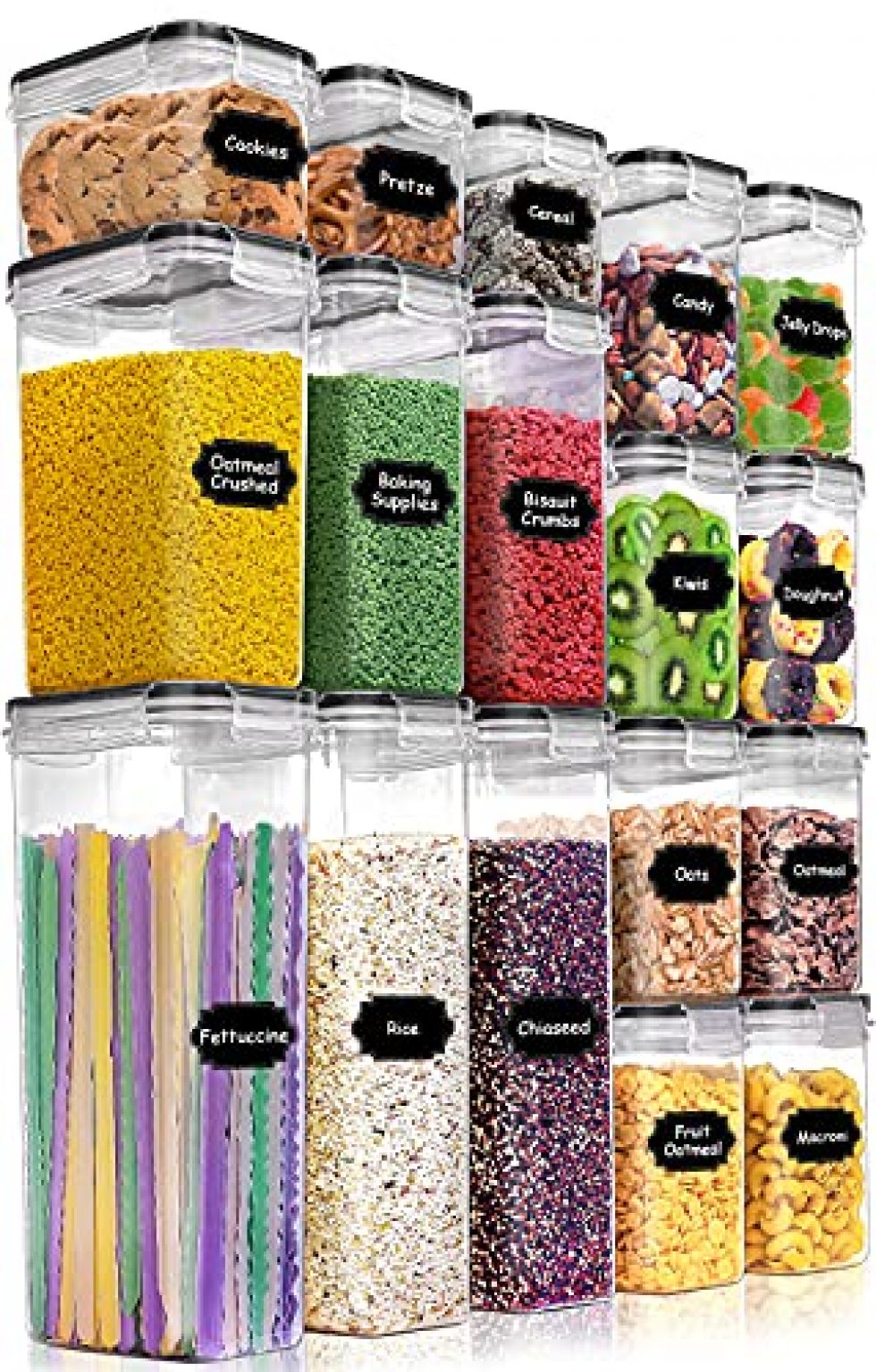 PRAKI Airtight Food Storage Containers Set 17 PC Containers with Lids