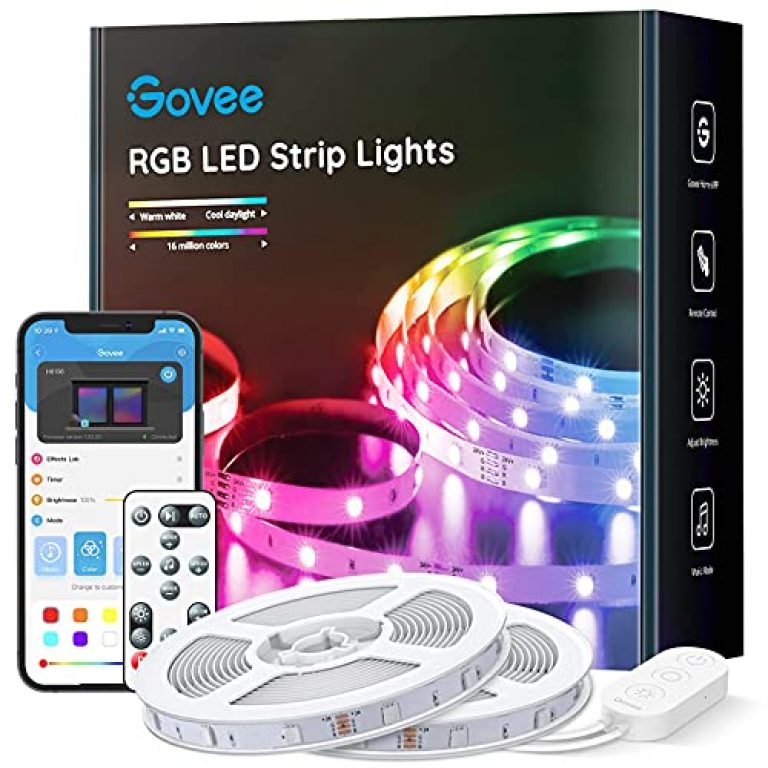 Govee LED Lights, 65.6ft Bluetooth LED Strip Lights with APP & Remote