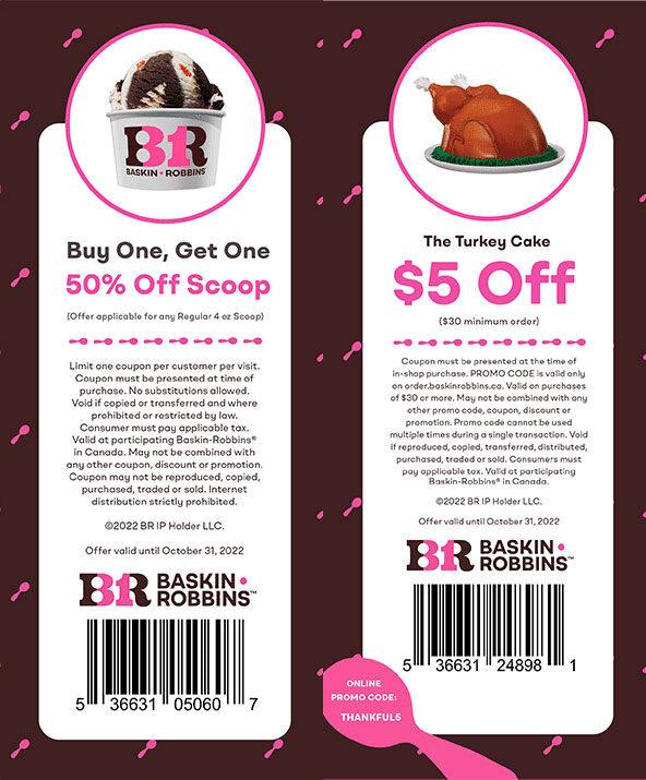 Baskin Robbins Coupons & Offers Canada Oct 2022 Coupons + New Flavour