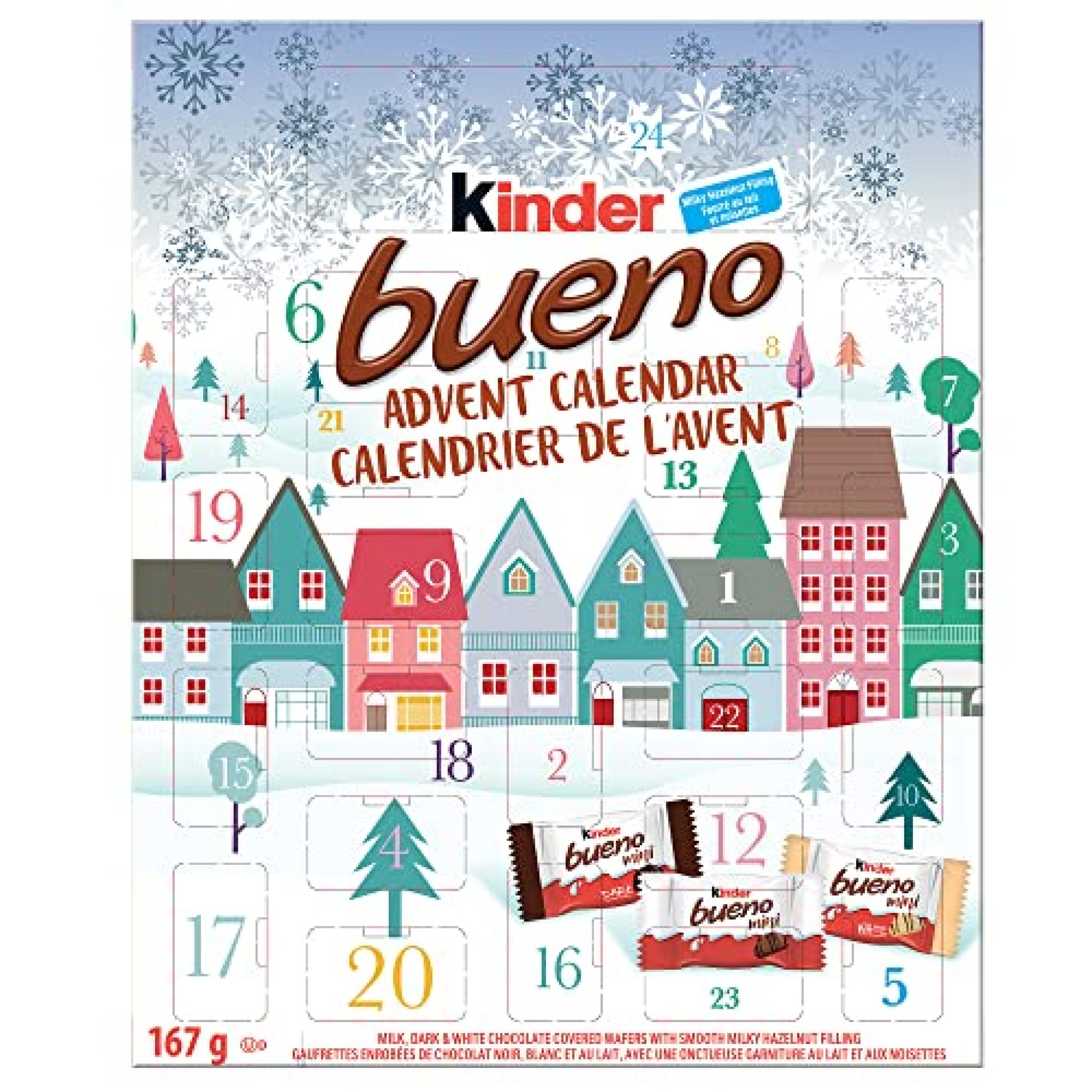 Kinder Bueno Advent Calendar 24 Treats 167g Brown