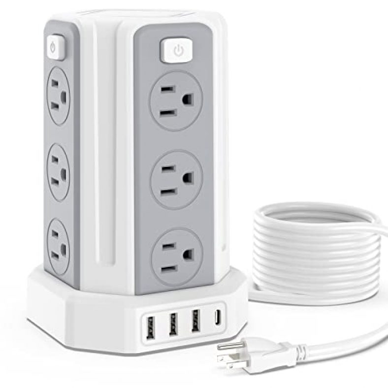 Power Strip Surge Protector 12 AC Outlets 5 USB Ports — Deals from