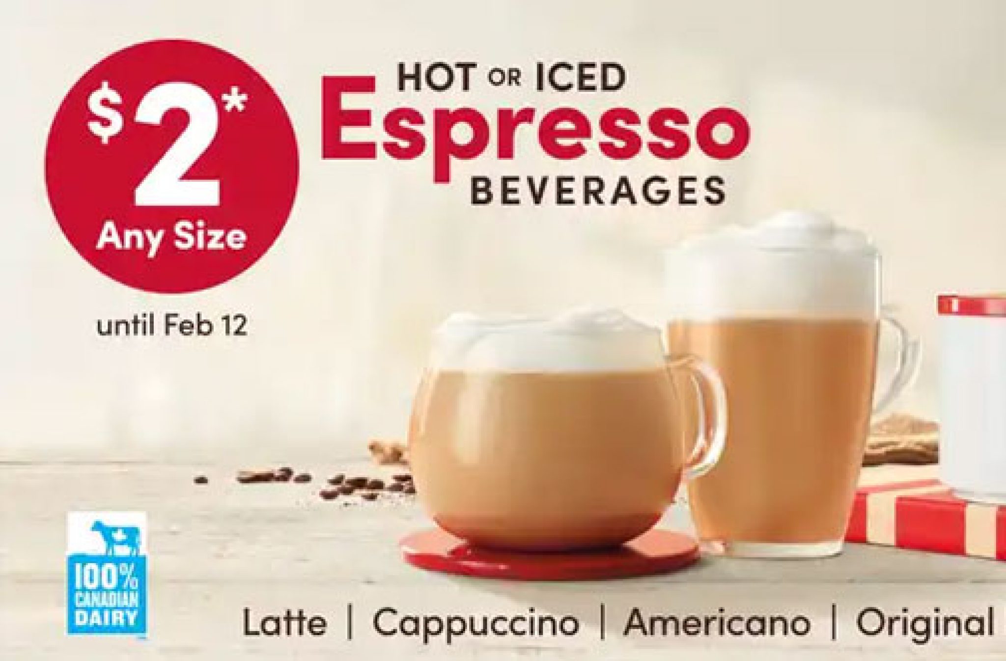 Tim Hortons Coupons & Offers Feb 2023 2 Espresso Beverages