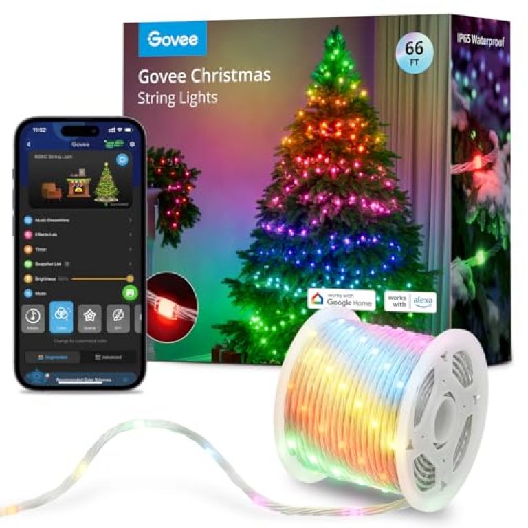 Govee Christmas Lights, 66ft RGBIC Indoor String Lights with 200 LED