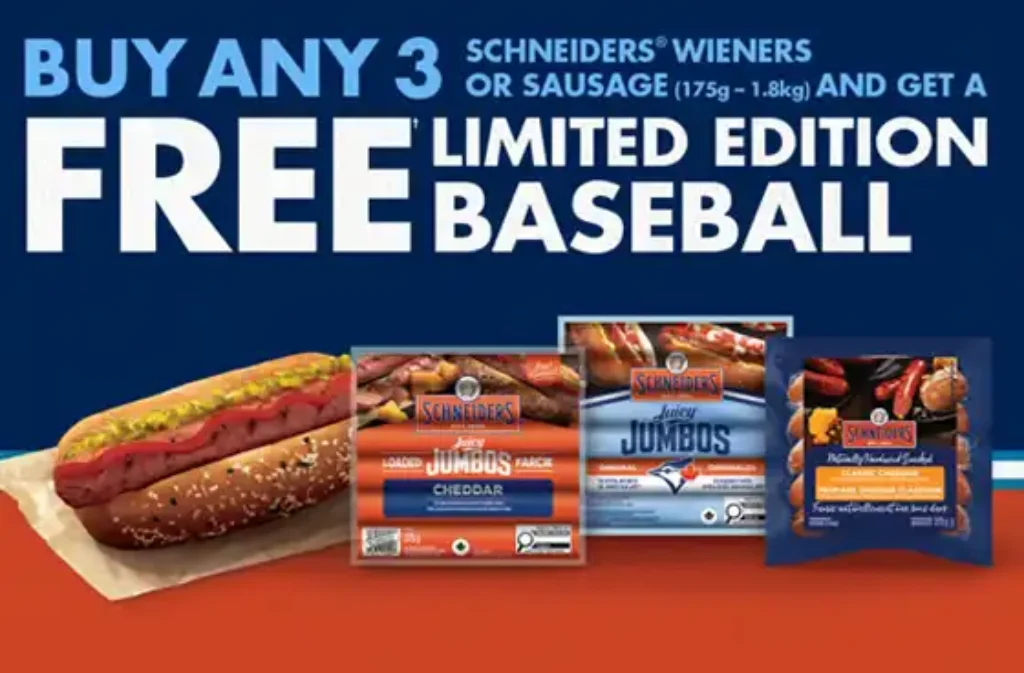 schneiders toronto blue jays baseball promotion