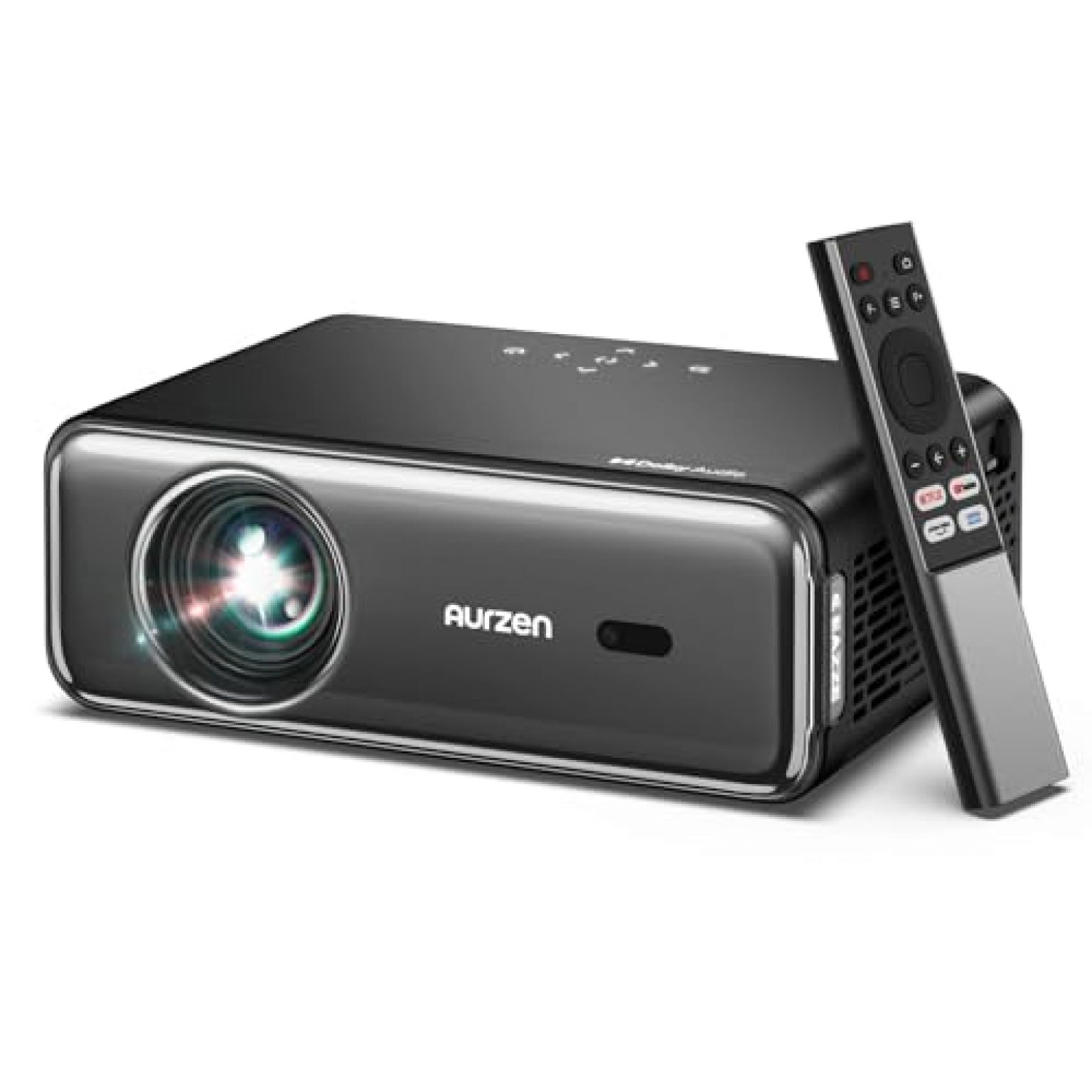 thumbnail interactive-video image 1 of Aurzen EAZZE D1 4K Projector - Auto Focus, Bluetooth 5, 5G WiFi, 1080p Native, Home Theater 1 of 6