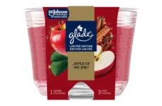 Glade Scented Candle, Apple Cinnamon, Limited Edition, 3-Wick Candle