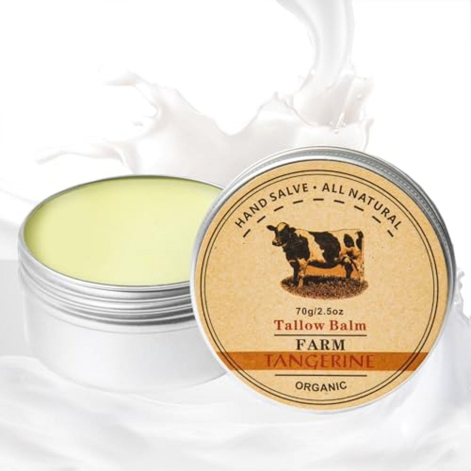 thumbnail image 2 of Vanman's - Tallow And Honey Balm With No Added Scent Jumbo - Beef Tallow Face Moisturizer With Grass-Fed/Finished Beef Tallow For Skin, Organic Raw Honey And Beeswax, Cold Pressed Olive Oil 2 of 9